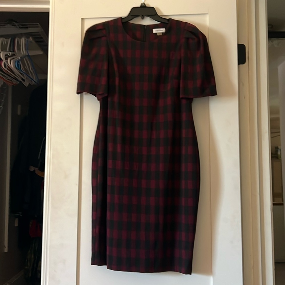 Calvin Klein 14 women’s plaid dress